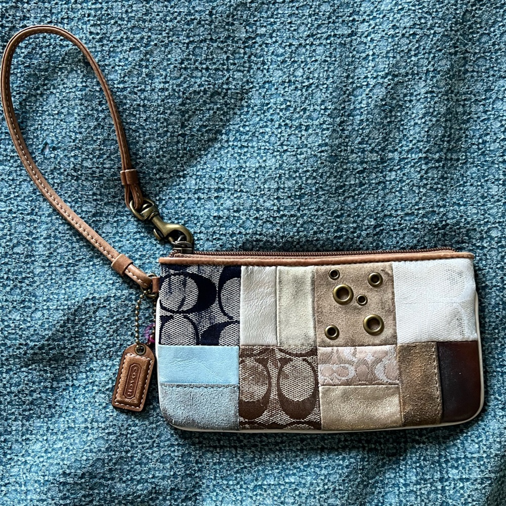 Coach patchwork wristlet